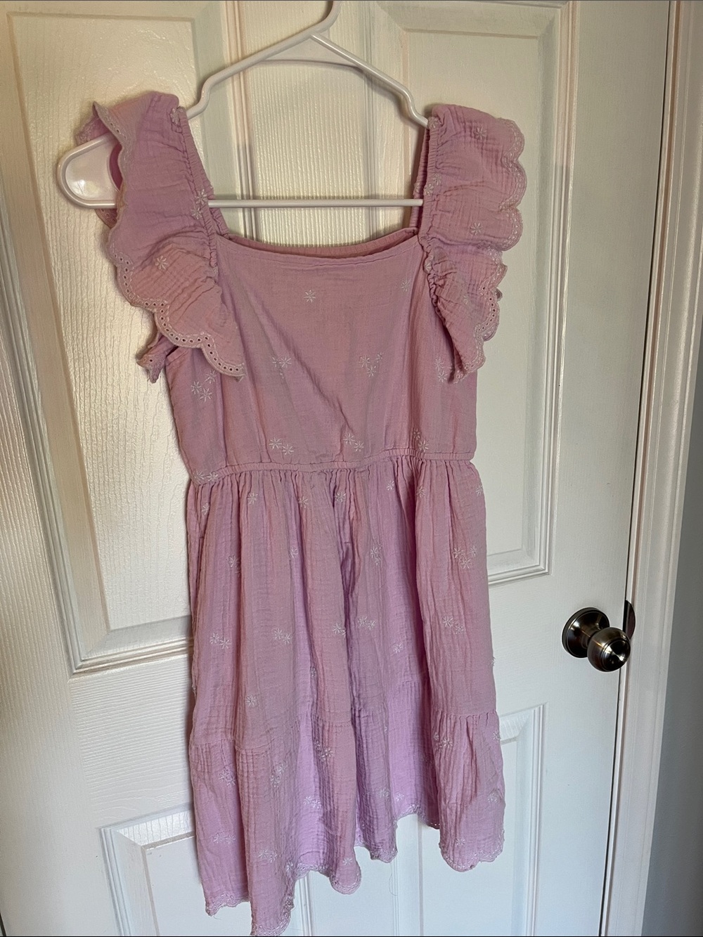 Cat & Jack Light Pink Eyelet Ruffle Strap Summer Dress